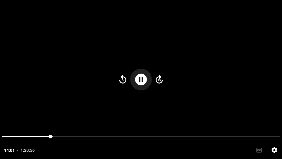 Full-screen playback with transport controls