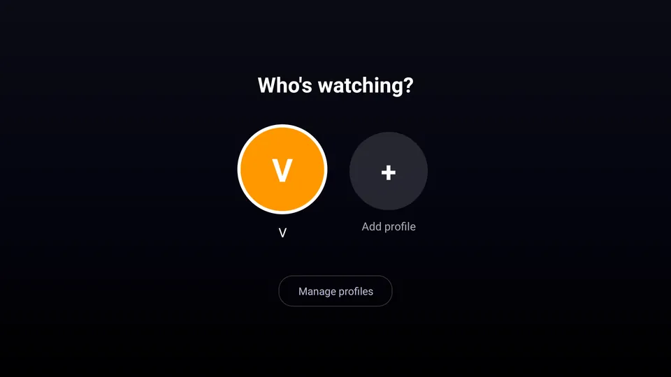 The Profile menu: sources, account and settings