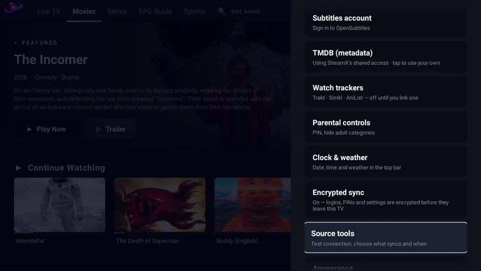 Settings 2: subtitles, TMDB, trackers, parental controls and encrypted sync